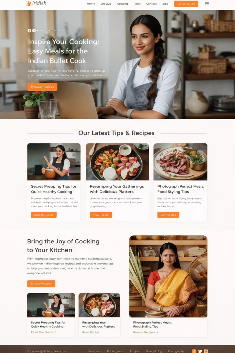 healthy cooking website made by webdesignerkolkata.in